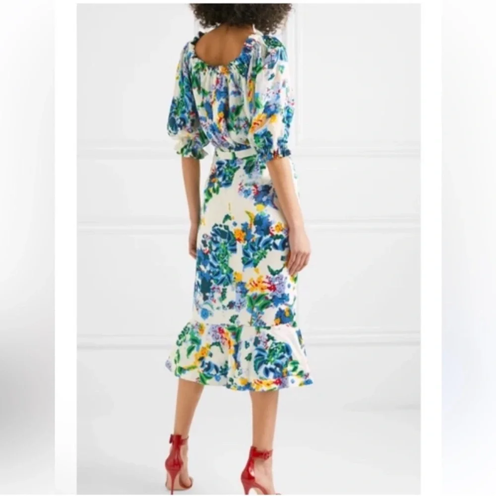 Saloni Olivia Silk Blend Floral Mini Dress NWT